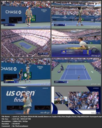 US Open 2024 09 08 Jannik Sinner vs Taylor Fritz Men Singles Final 720p WEB H264-Eurosport