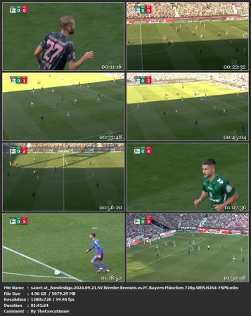 Bundesliga 2024 09 21 SV Werder Bremen vs FC Bayern München 720p WEB H264-ESPN