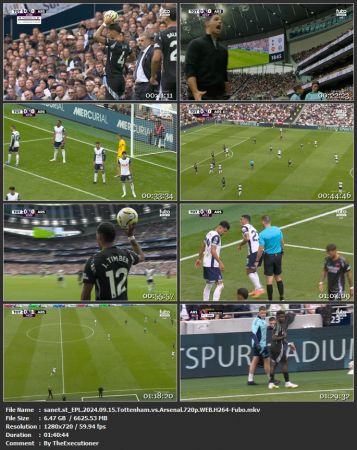 EPL 2024 09 15 Tottenham vs Arsenal 720p WEB H264-Fubo