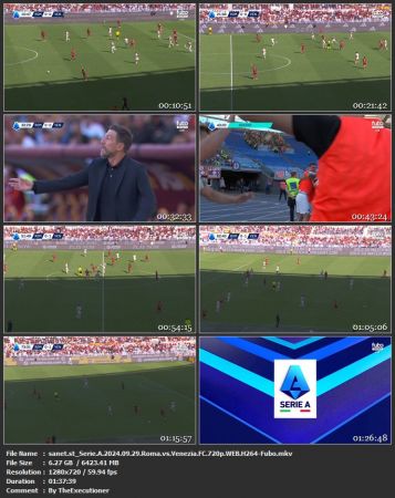 Serie A 2024 09 29 Roma vs Venezia FC 720p WEB H264-Fubo