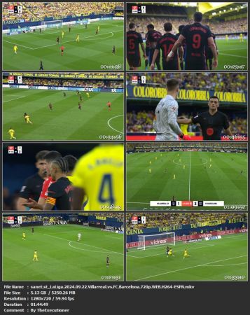 La Liga 2024 09 22 Villarreal vs FC Barcelona 720p WEB H264-ESPN