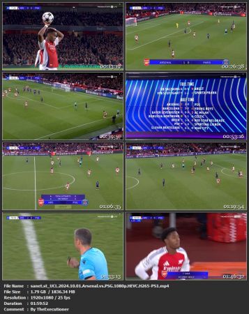UCL 2024 10 01 Arsenal vs PSG 1080p HEVC H265-PS1