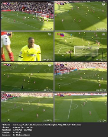 EPL 2024 10 05 Arsenal vs Southampton 720p WEB H264-Fubo