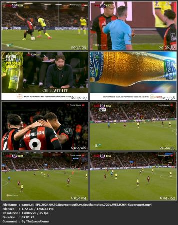 EPL 2024 09 30 Bournemouth vs Southampton 720p WEB H264-Supersport