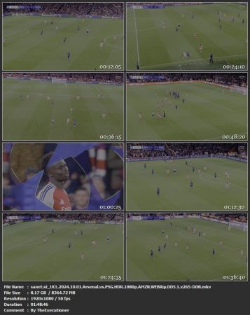 UCL 2024 10 01 Arsenal vs PSG HDR 1080p AMZN WEBRip x265-DON