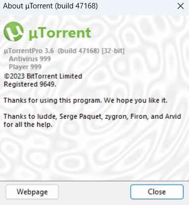 μTorrent Pro 3.6.0 Build 47168 Multilingual