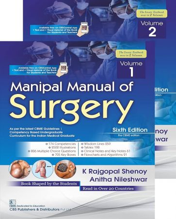 Manipal Manual of Surgery 2 Vol. Set 6th Edition