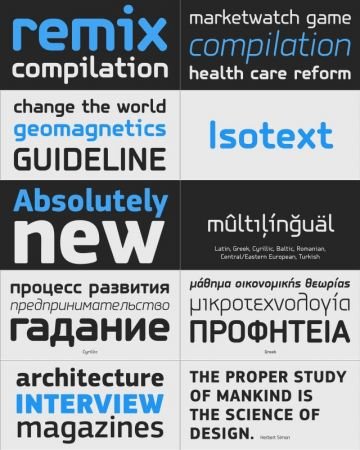 Fonts Isotext Pro &amp; Square Sans Pro