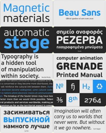 Fonts Family PF Beau Sans Pro