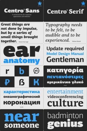 Fonts Centro Sans Pro &amp; Centro Serif Pro