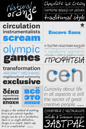 Fonts Encore Sans Pro &amp; Libera Pro