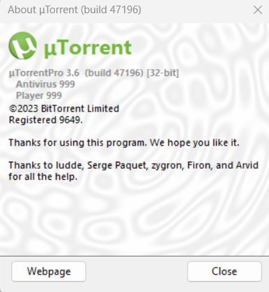 μTorrent Pro 3.6.0 Build 47196 Multilingual