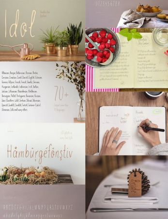 Fonts Family Idol handwritten OTF TTF