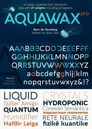 Fonts Family Aquawax Pro
