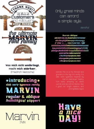 Fonts Family Marvin Pro regular oblique