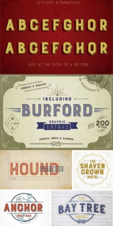 Fonts Family Burford Pro Pack