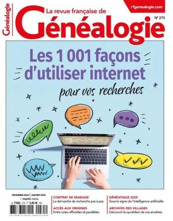 La Revue francaise de Genealogie - Decembre 2024 - Janvier 2025