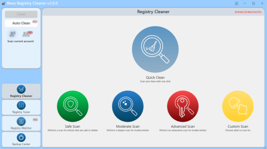 Revo Registry Cleaner Free 1.2.5