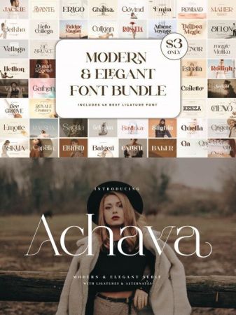 48 Fonts Pack Modern OTF TTF