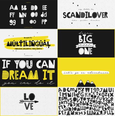 Fonts Family Scandilover Latin & Cyrillic