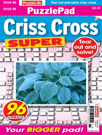 PuzzleLife PuzzlePad Criss Cross Super - February 2025