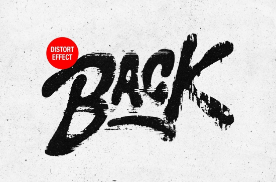 Distort Print Text &amp; Logo Effect - 291063503