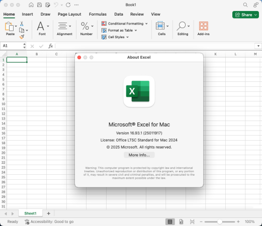 Microsoft Office LTSC Standard for Mac 2024 v16.93 VL Multilingual
