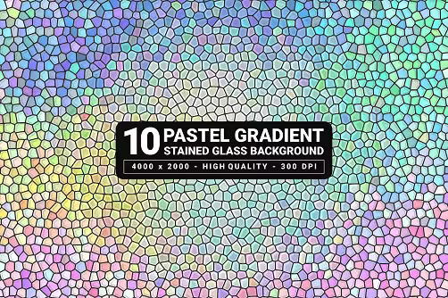 10 Pastel Gradient Stained Glass Background - VVGAGVJ