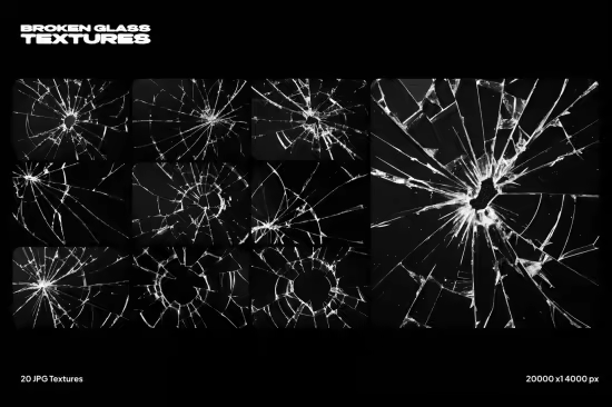 Broken Glass Textures - 3KA5T25