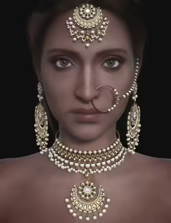 Daz3d - B.E.T.T.Y. Kundan Jewelry for Genesis 9