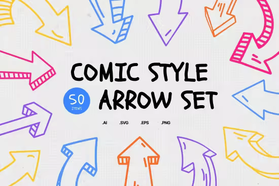 Comic Style Arrow Set - T3ELKS6