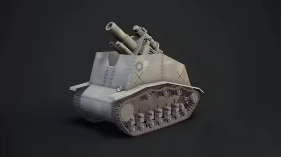 HEAVY SIEGE MORTAR - 3D Model