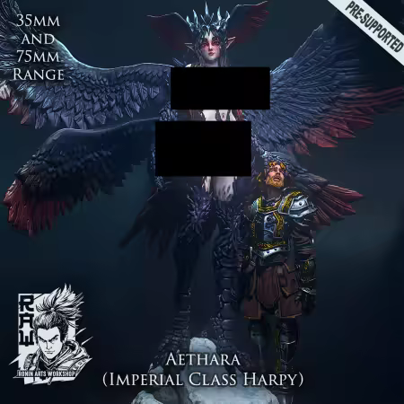 Aethara – Giant Imperial Harpy (NSFW) – 3D Model