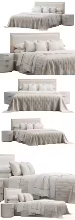 3dsky - Rectangular Headboard Bed by FISCHER FURNITURE 4365522 - 3D Model