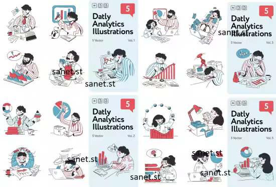 Datly Analytics Illustrations Bundle Vol.1 - Vol.5 - VD9LVLQ - JKLJVYJ - VXF84D6 - GKX7YMA