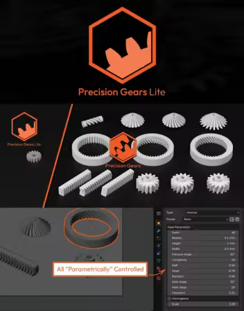 Precision Gears Lite v0.0.2 Add-on for Blender