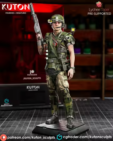Kuton Figurines – Corporal Hicks – 3D Model