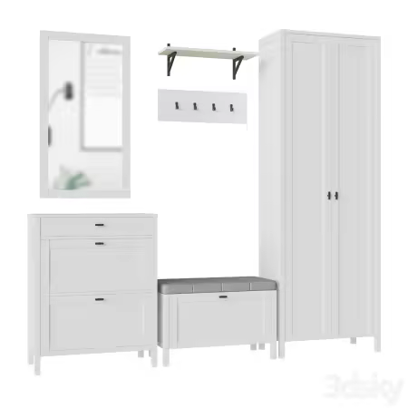 3dsky - Hallway Blanco 2 5659688 - 3D Model