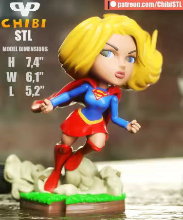 3DXM – Supergirl Chibi – 3D Model