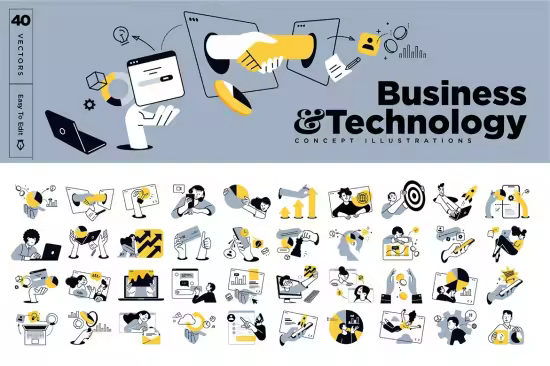Business and Technology Illustrations - JYB3B7X