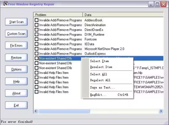 Free Window Registry Repair 4.7