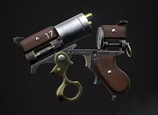 Steampunk Revolver - 3D Model