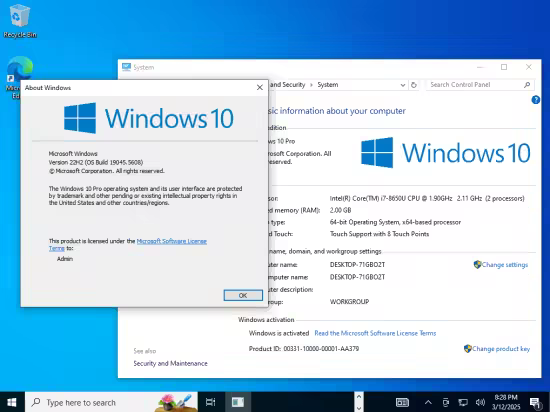 Windows 10 22H2 build 19045.5608 8in1 Preactivated Multilingual