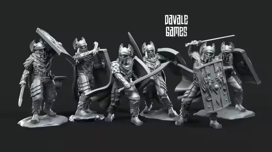 Dragon Army Elite with Sword and Shield – 3D Model