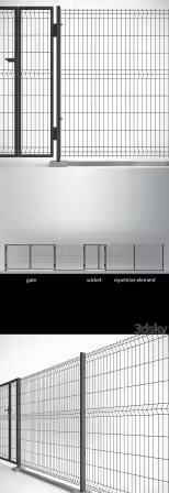 3dsky - Welded Wire Panel Fence 335718 - 3D Model
