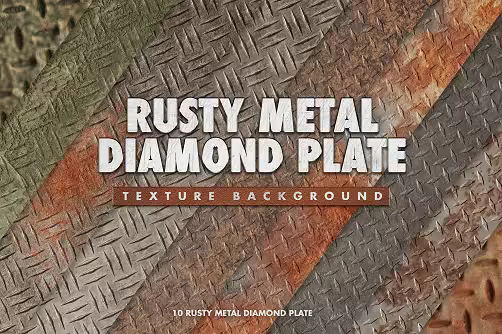 Rusty metal diamond plate texture #03 - VRDBBRE