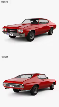 Chevrolet Chevelle SS 396 hardtop coupe 1970 - 3D Model