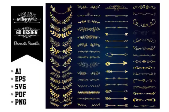 Calligraphic Design Elements Collection