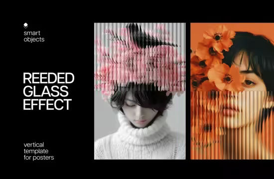 Reeded Glass Poster Effect - PMT7LAB