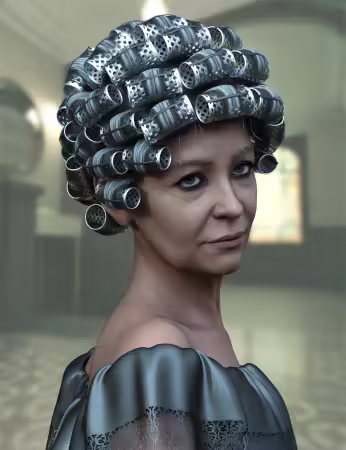 Daz3d - Roller Hair for Genesis 9